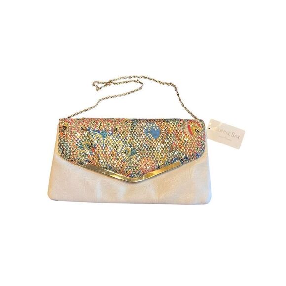 Gunne Sax Jessica McClintock Evening Bag Clutch Envelope boho embroidered - Picture 1 of 8